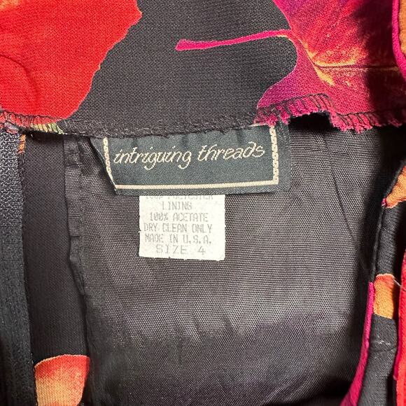 Vintage 90s Boho Black Floral Maxi Skirt 4 - Picture 8 of 8